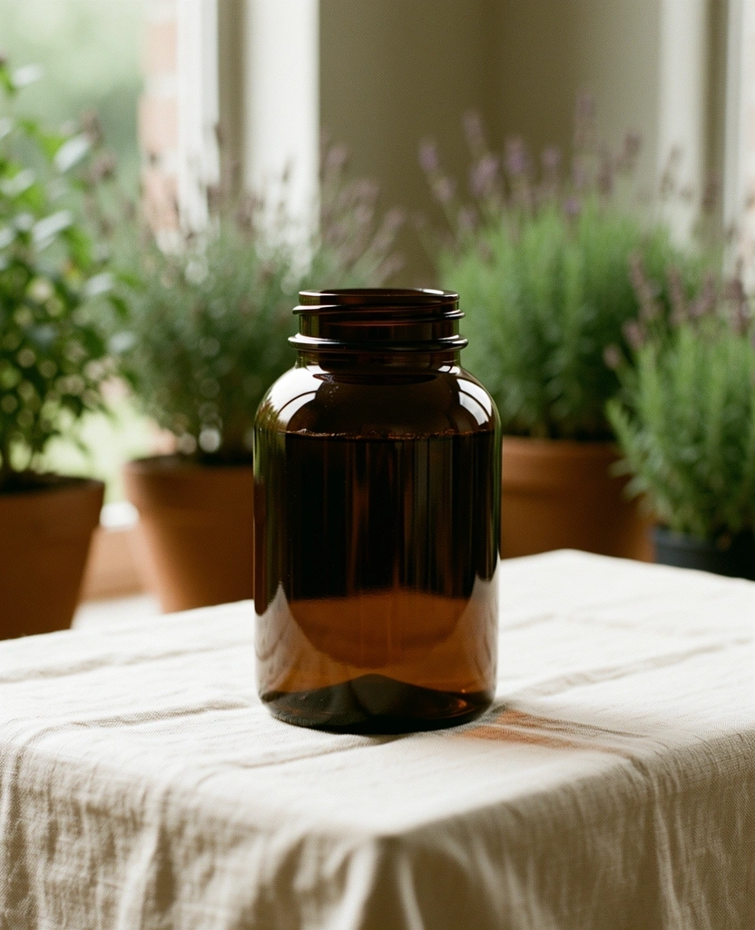Apothecary jar in natural light